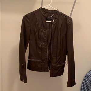 Brown express leather jacket